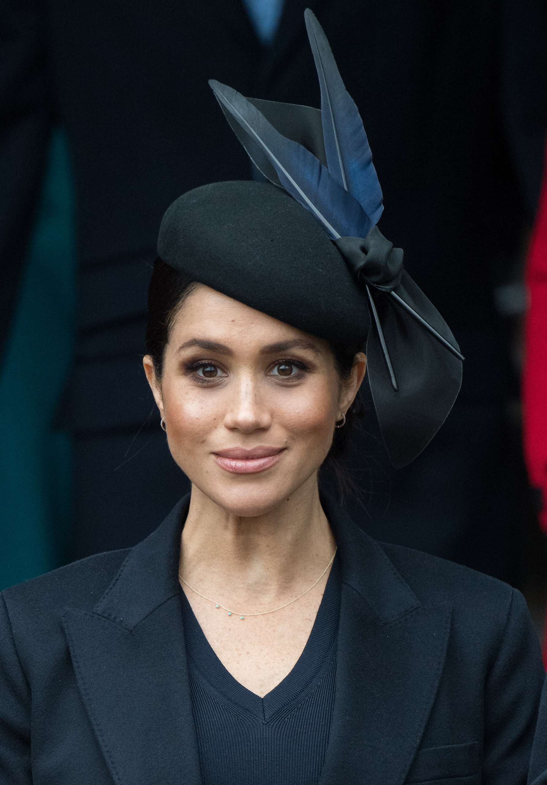 Meghan Markle nimmt am 25. Dezember 2018 am Weihnachtsgottesdienst in der Kirche St. Mary Magdalene auf dem Landsitz Sandringham teil | Quelle: Getty Images