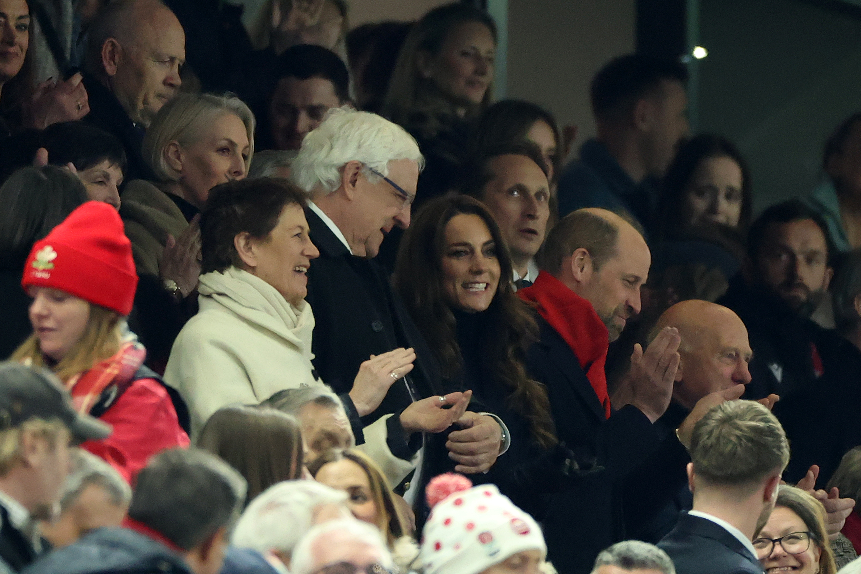 Prinzessin Catherine und Prinz William während des Six Nations-Spiels. | Quelle: Getty Images