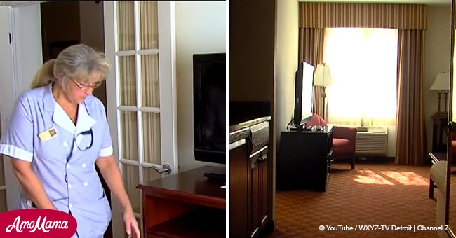 Hotel worker became a celebrity after just opening the dresser to clean up there