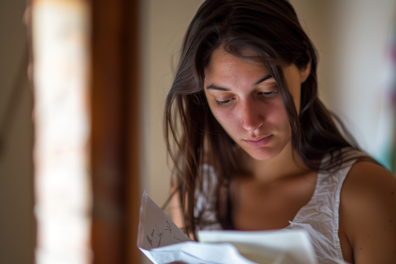 Frau liest Brief | Quelle: Shutterstock
