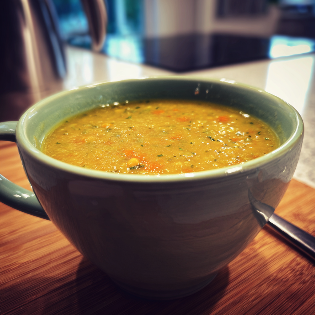Eine Schüssel mit Linsensuppe | Quelle: Midjourney
