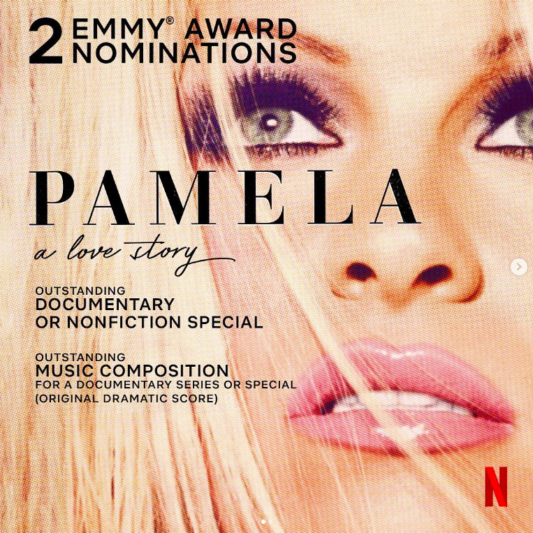 Das Titelbild der Dokumentation "Pamela, A Love Story", gepostet am 12. Juli 2023 | Quelle: Instagram/brandonthomaslee