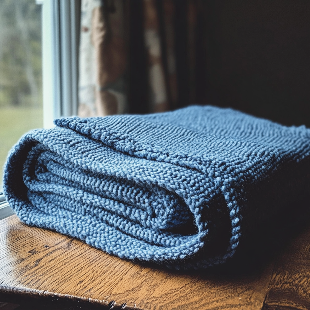 Eine gestrickte Decke | Quelle: Midjourney