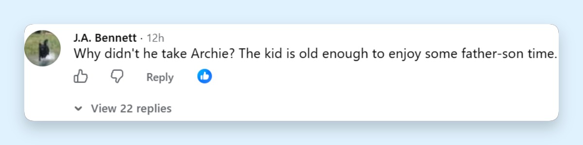 Der Kommentar löste eine Diskussion über Harrys Entscheidung aus, ohne seine Kinder an der Sportveranstaltung teilzunehmen. | Quelle: Facebook/HELLO!