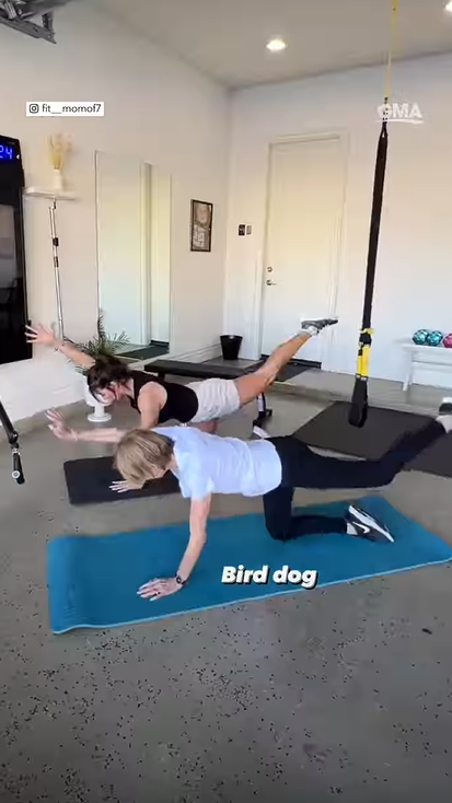 Edna Giordano und Dalyce Radke beim Training | Quelle: Instagram/fit_momof7