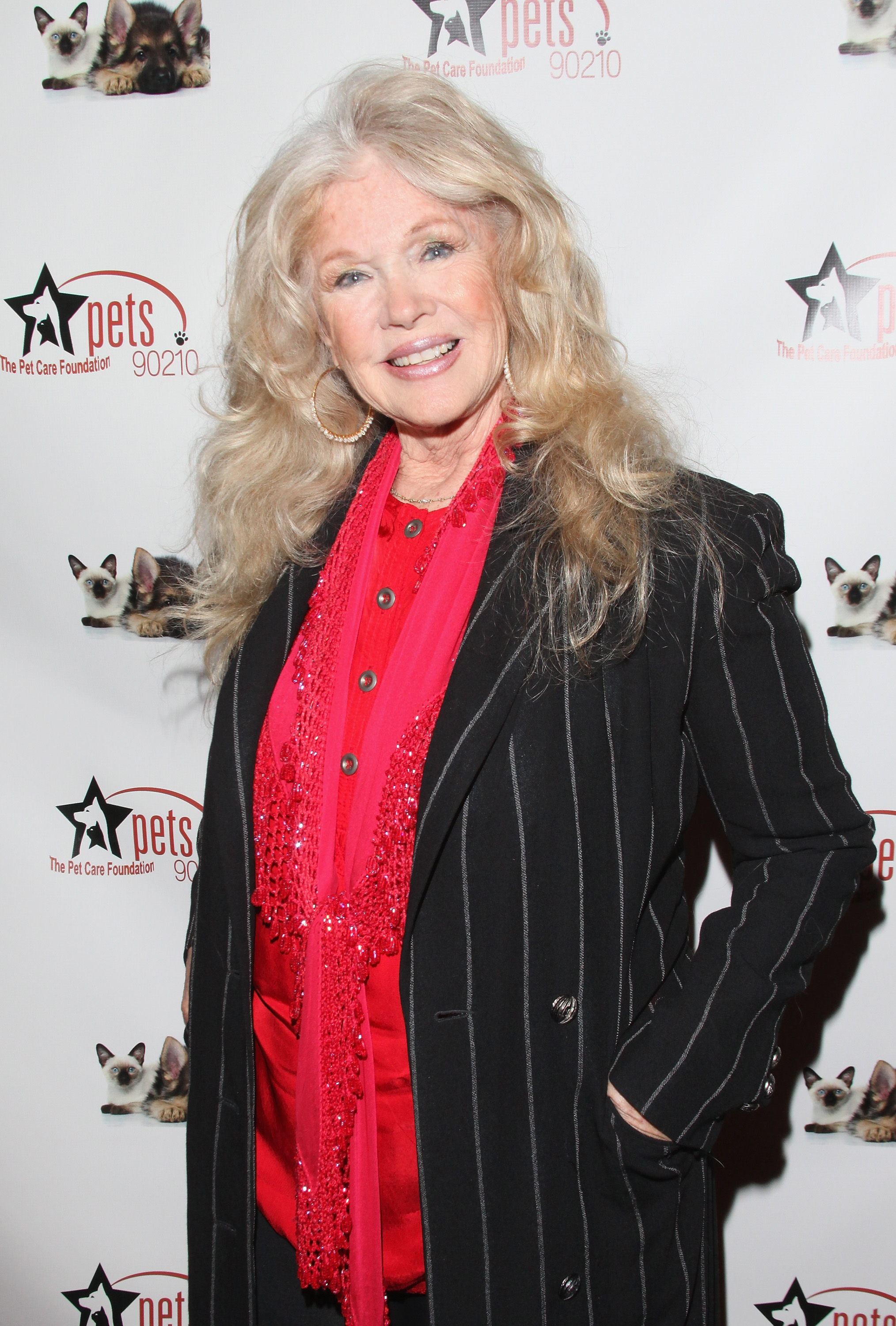 Connie Stevens nimmt am 6. Dezember 2012 in Beverly Hills, Kalifornien, an der Enthüllung des „Follow The Stars/Adopt A Pet“-Festwagenmodells für die Rose Parade 2013 teil. | Quelle: Getty Images