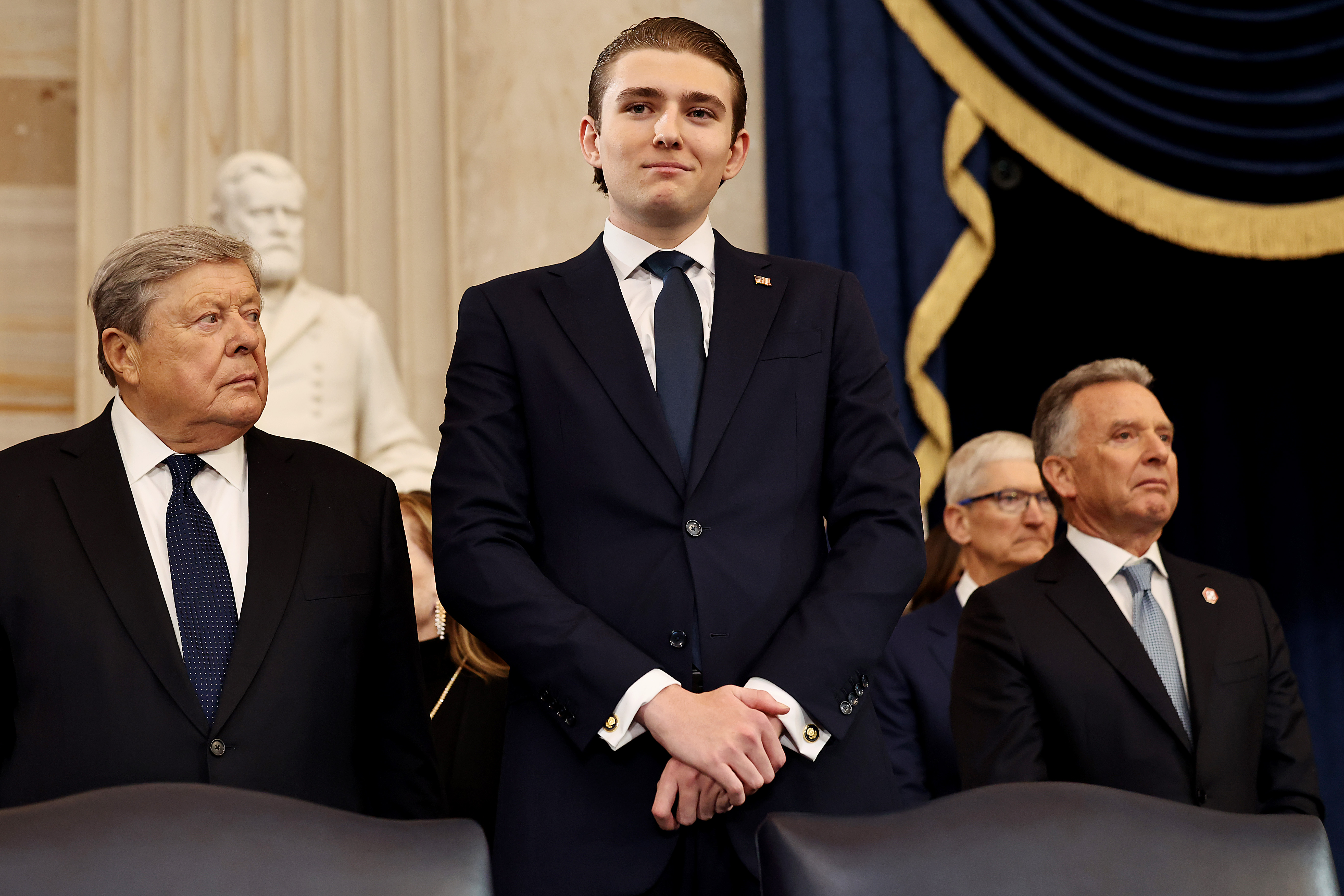 Barron Trump bei der Amtseinführung von Donald Trump in der Rotunde des US-Kapitols am 20. Januar 2025 in Washington, DC. | Quelle: Getty Images