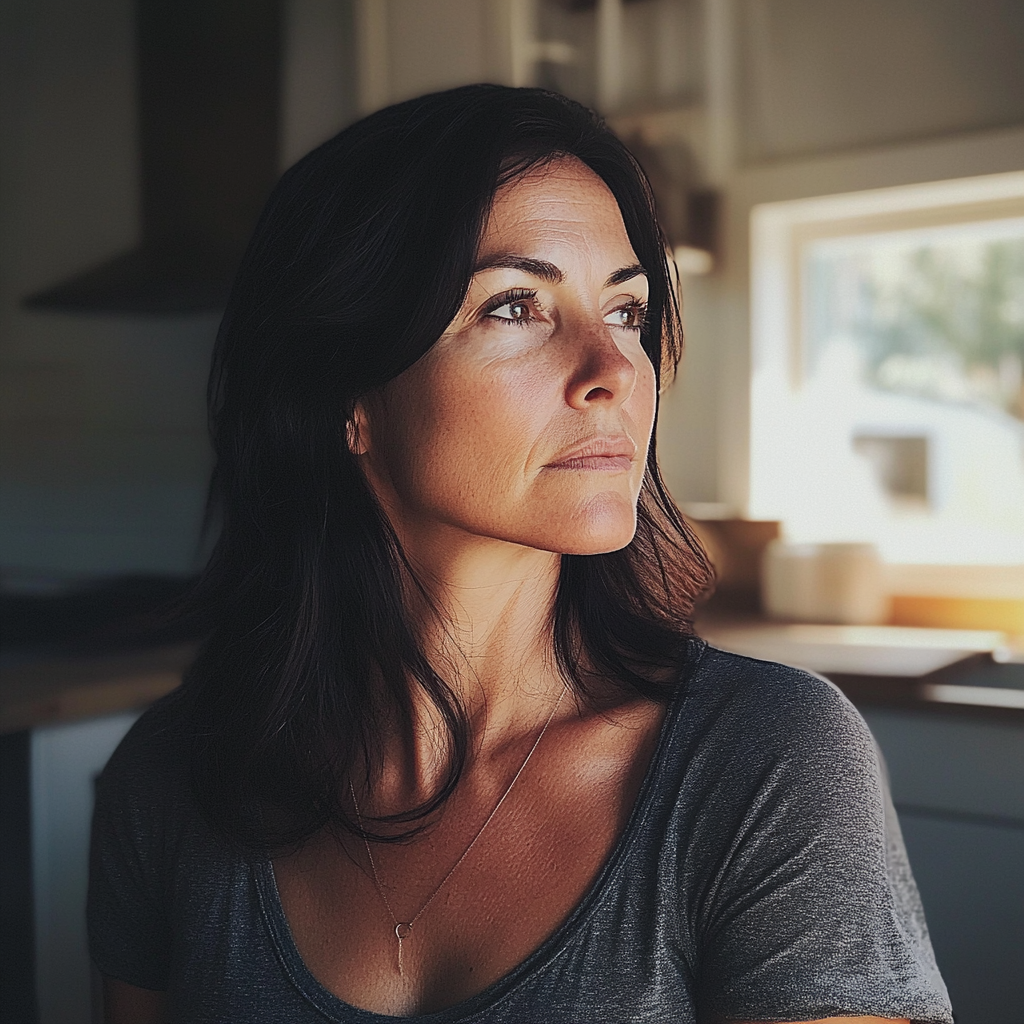 Eine nachdenkliche Frau | Quelle: Midjourney