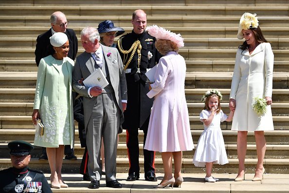 Doria Ragland und Prinz Charles bei Meghans Hochzeit, 2018 | Quelle: Getty Images