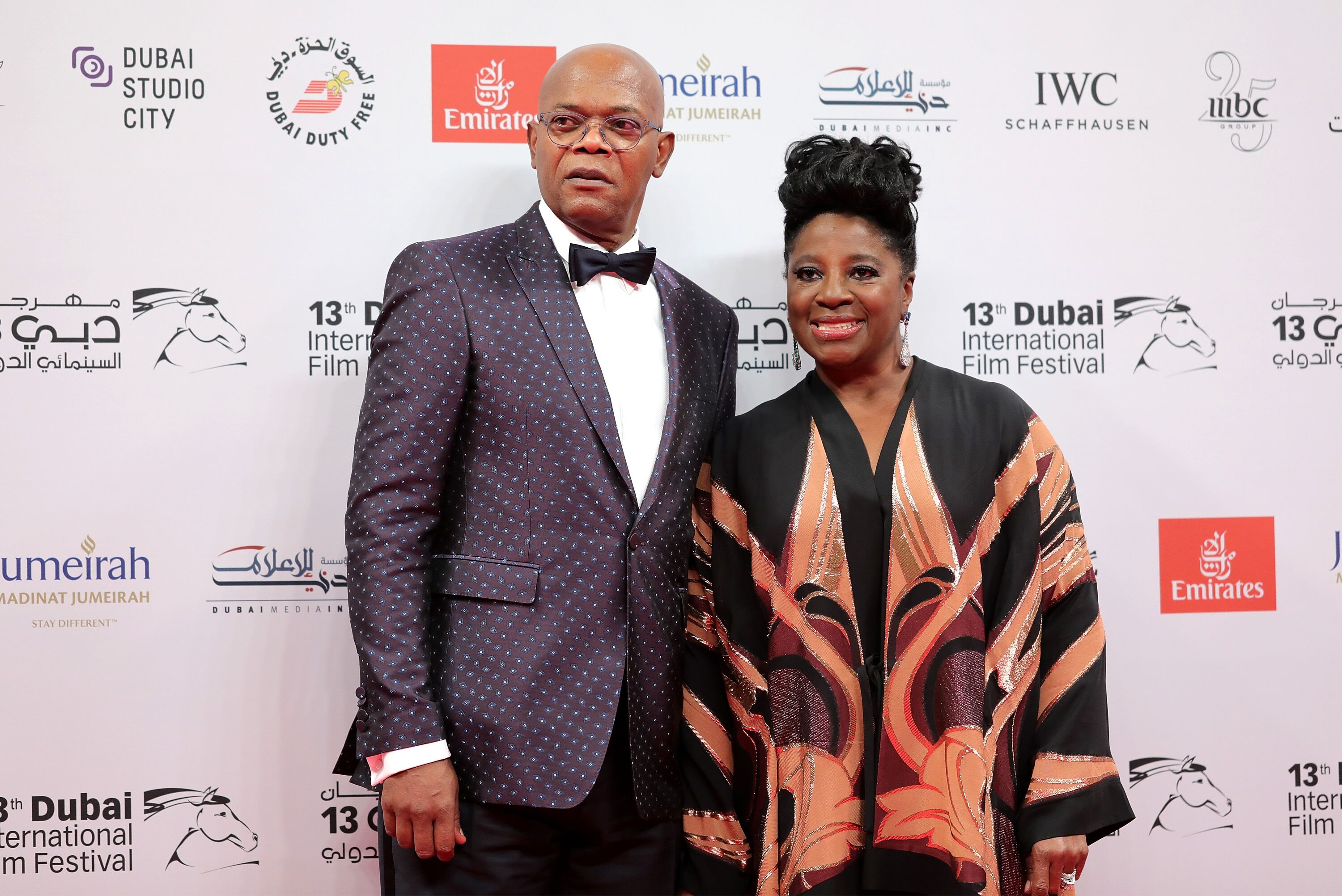 Samuel L. Jackson und seine Frau LaTanya Richardson bei der Eröffnungsgala des 13. jährlichen Dubai International Film | Quelle: Getty Images