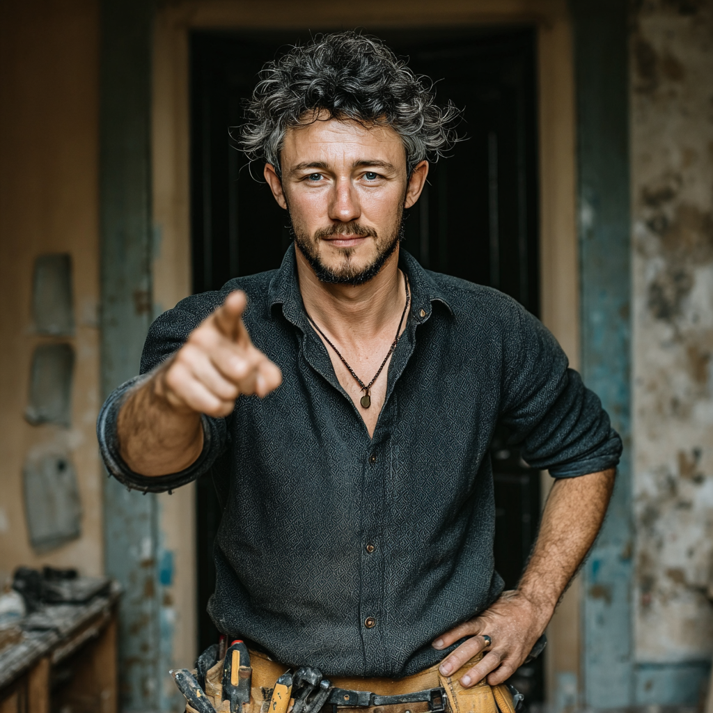Ein Mann, der zeigt | Quelle: Midjourney