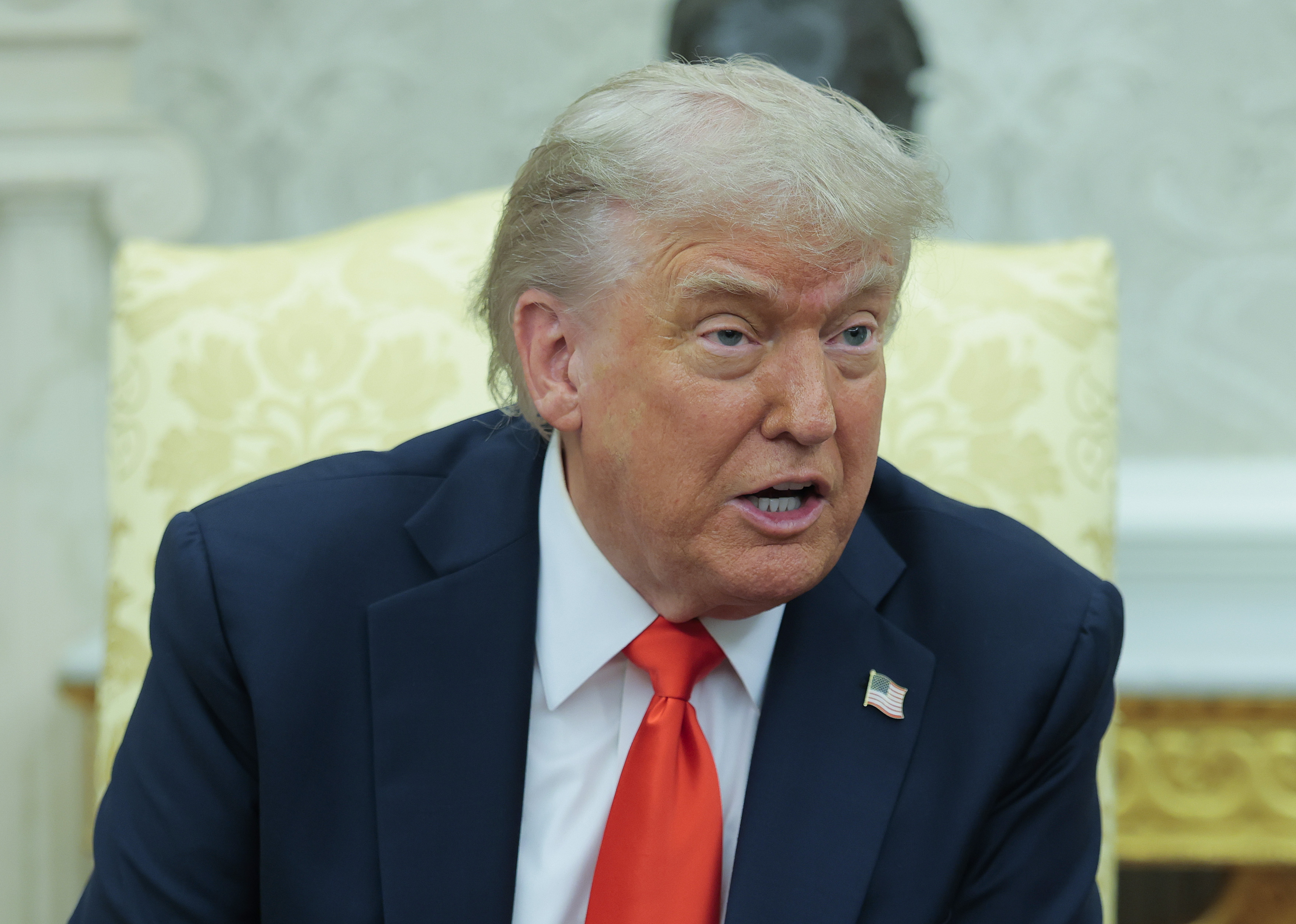 Präsident Donald Trump während eines Treffens im Oval Office im Weißen Haus am 5. Juni 2025 in Washington, D.C. | Quelle: Getty Images