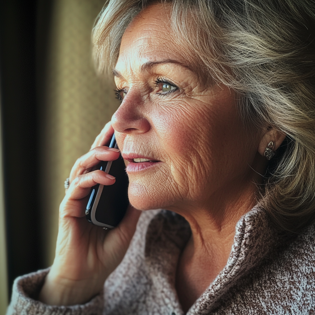 Eine Frau spricht am Telefon | Quelle: Midjourney