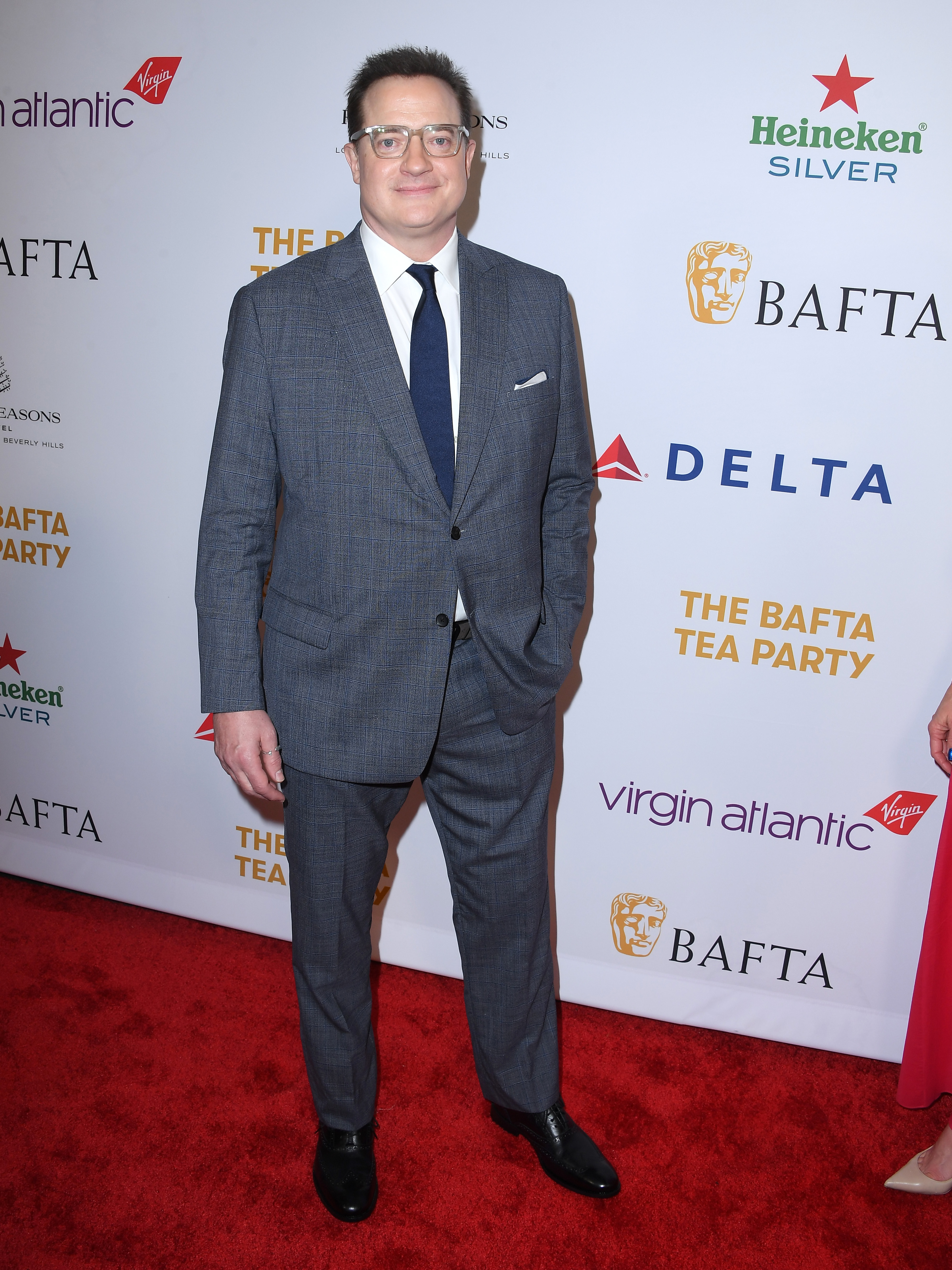 Brendan Fraser kommt zur BAFTA Tea Party im Four Seasons Hotel Los Angeles am 14. Januar 2023 in Los Angeles, Kalifornien. | Quelle: Getty Images