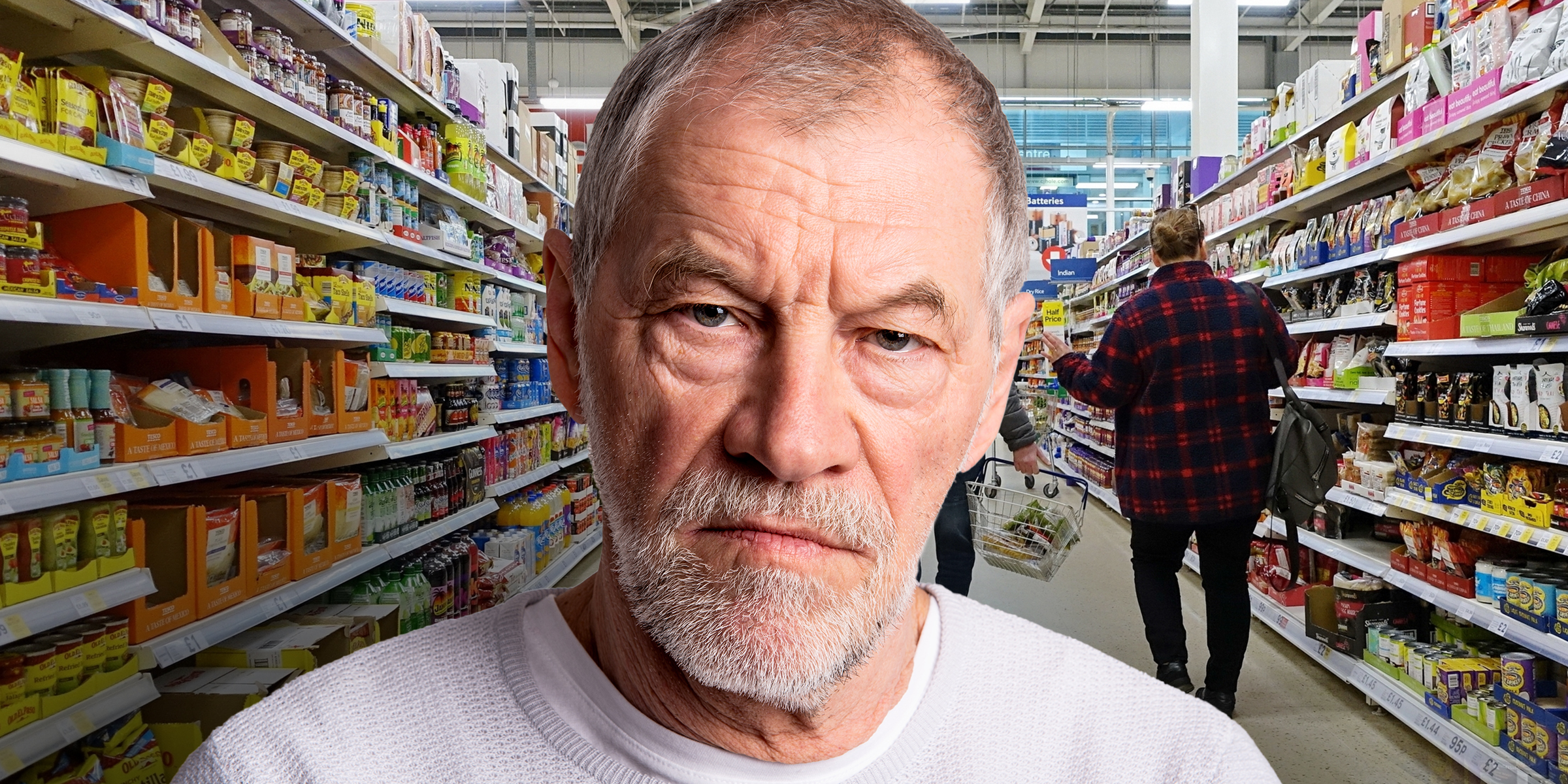 Ein wütender Mann in einem Kaufhaus | Quelle: Shutterstock
