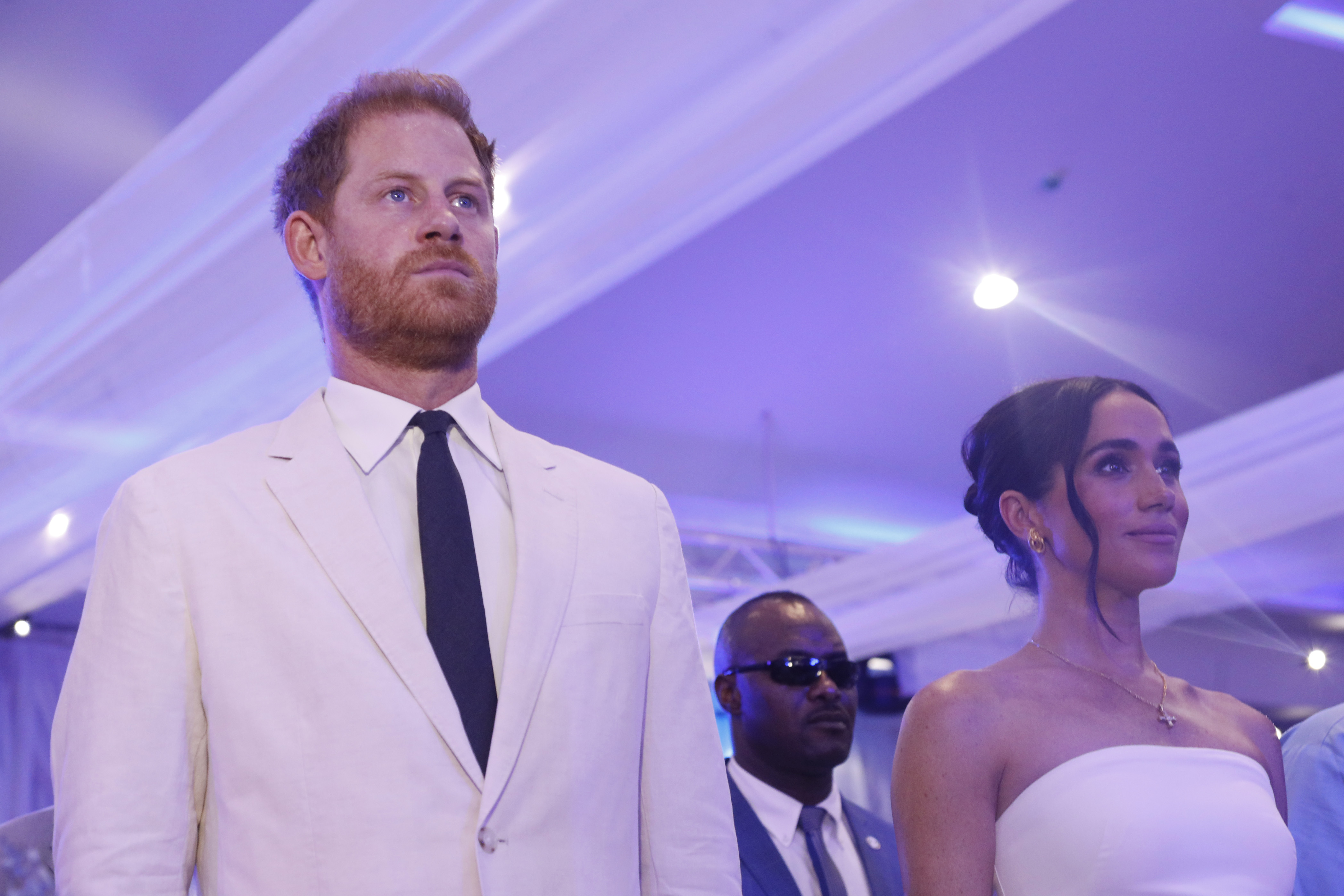 Prinz Harry und Meghan Markle während Tag 2 ihrer Nigeria-Tour in Abuja, Nigeria am 11. Mai 2024 | Quelle: Getty Images