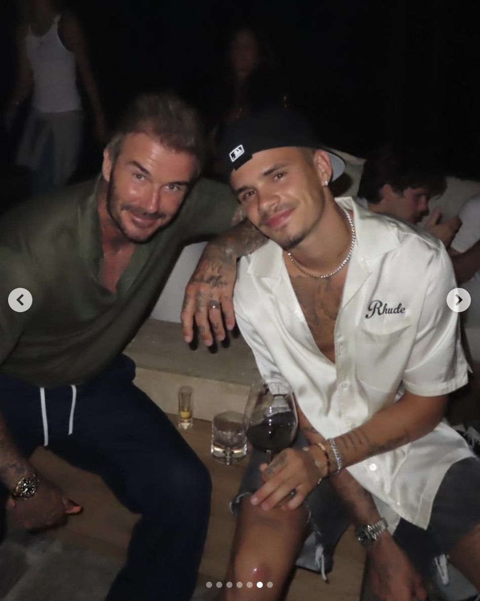 David Beckham und Romeo James Beckham auf einem gemeinsamen Foto vom 28. August 2024 | Quelle: Instagram/victoriabeckham