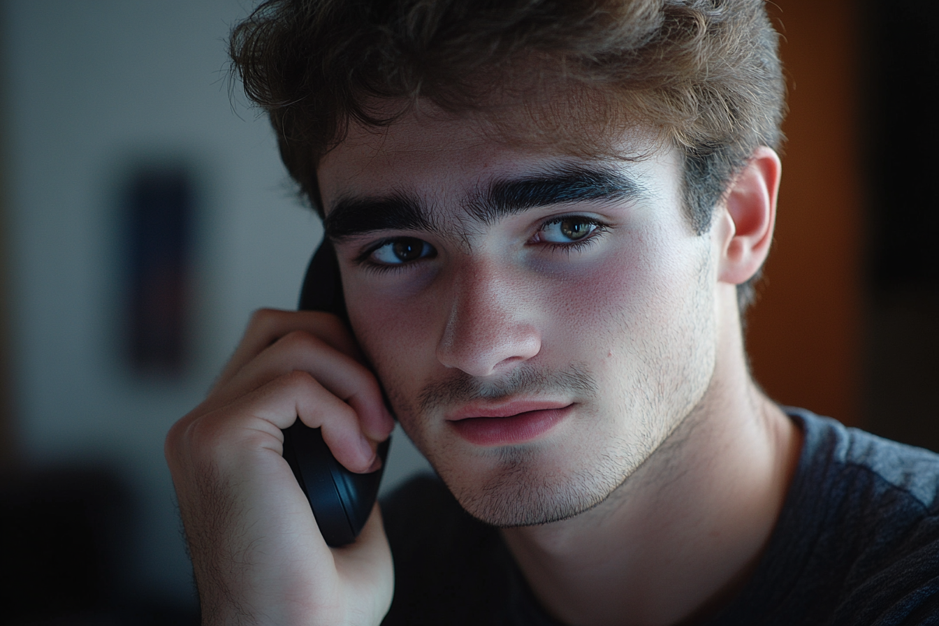 Ein Mann spricht am Telefon | Quelle: Midjourney