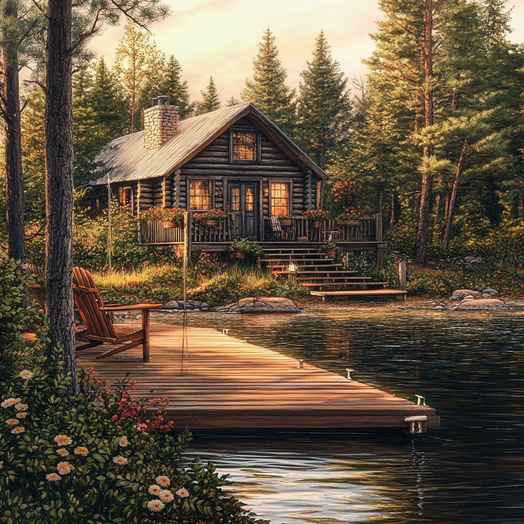 Ein Haus am See | Quelle: Midjourney