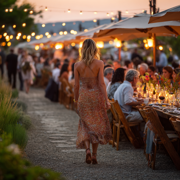 Frau, die von einer Party weggeht | Quelle: Midjourney