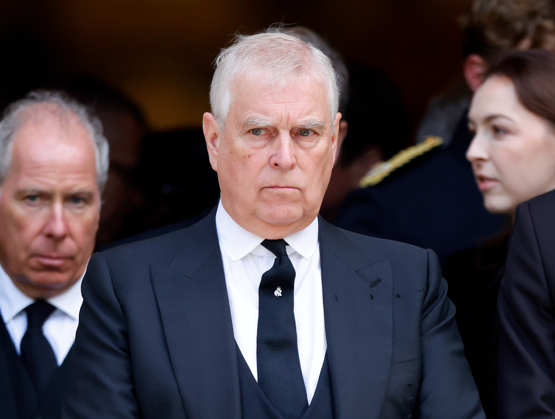 Prinz Andrew, Herzog von York, nimmt an der Requiem-Messe für Katharine, Herzogin von Kent, in der Westminster Cathedral am 16. September 2025 in London, England, teil. | Quelle: Getty Images