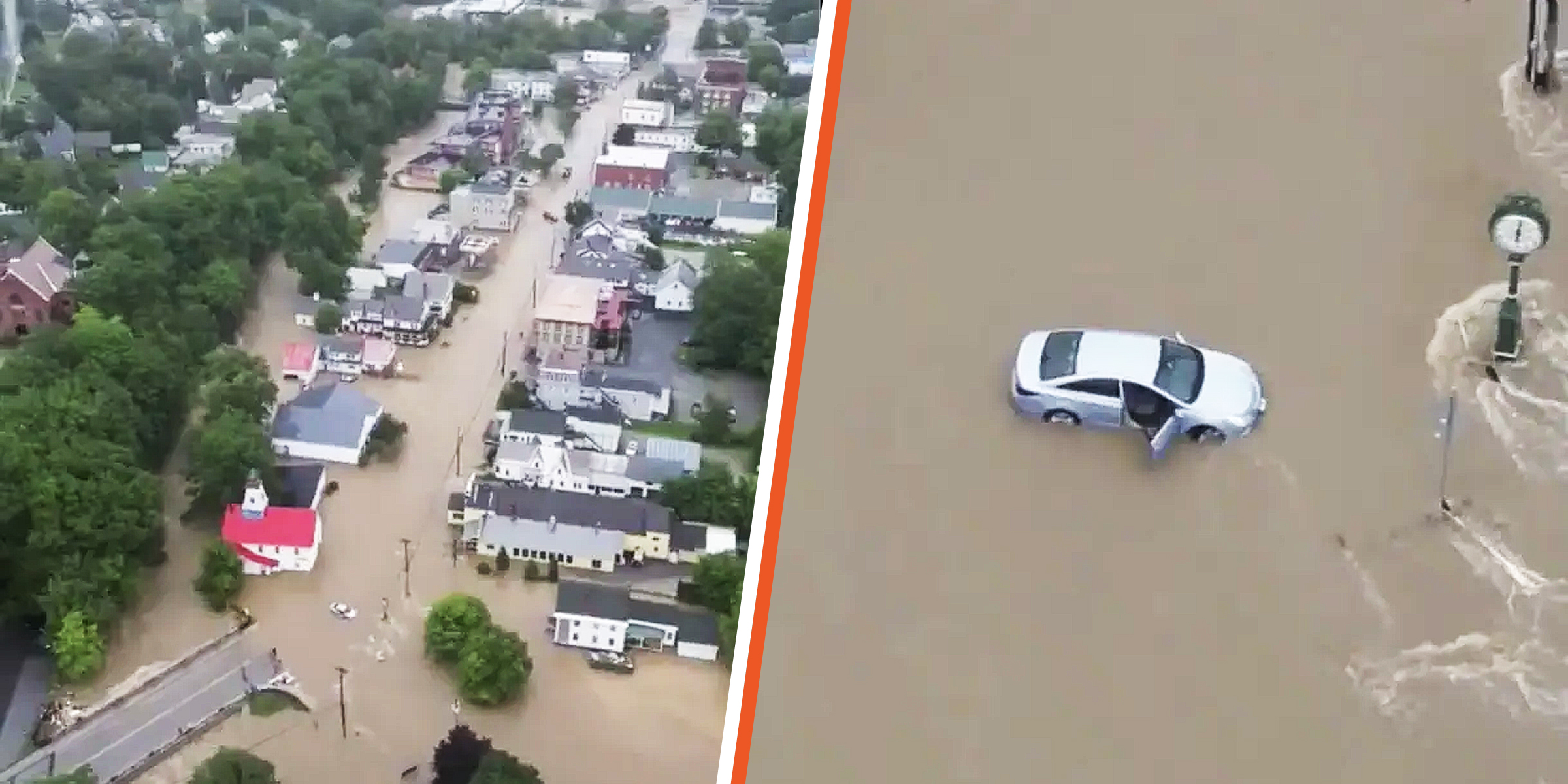 Überschwemmungen im Bundesstaat Vermont | Quelle: Twitter.com/FOX News