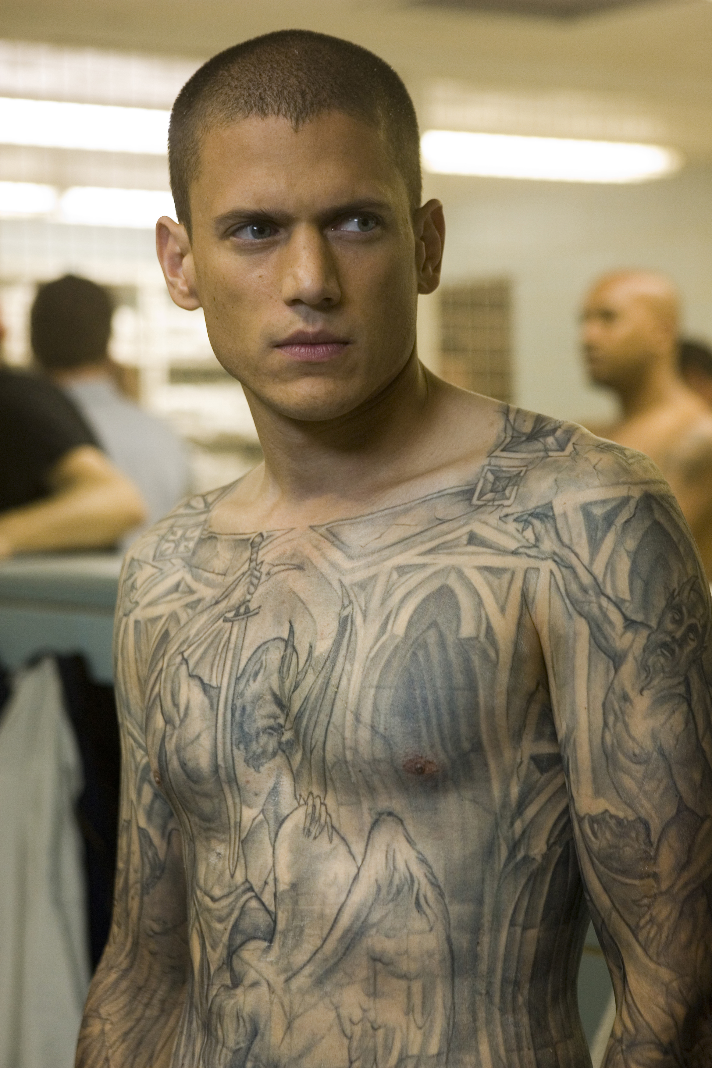 Wentworth Miller am Set von "Prison Break", 2005 | Quelle: Getty Images