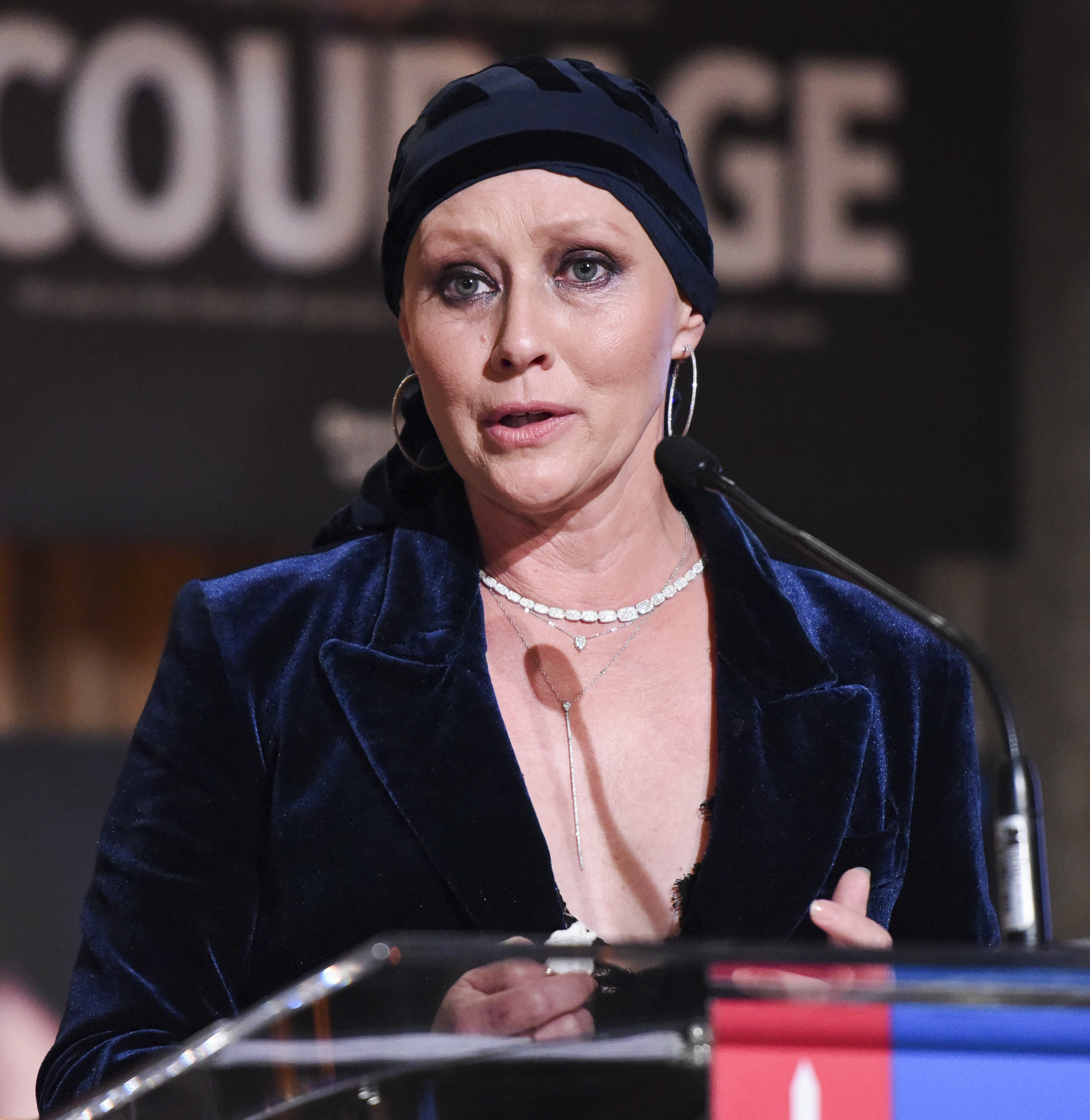 Shannen Doherty spricht auf der Giants of Science Los Angeles Gala der American Cancer Society in Los Angeles, Kalifornien am 5. November 2016 | Quelle: Getty Images