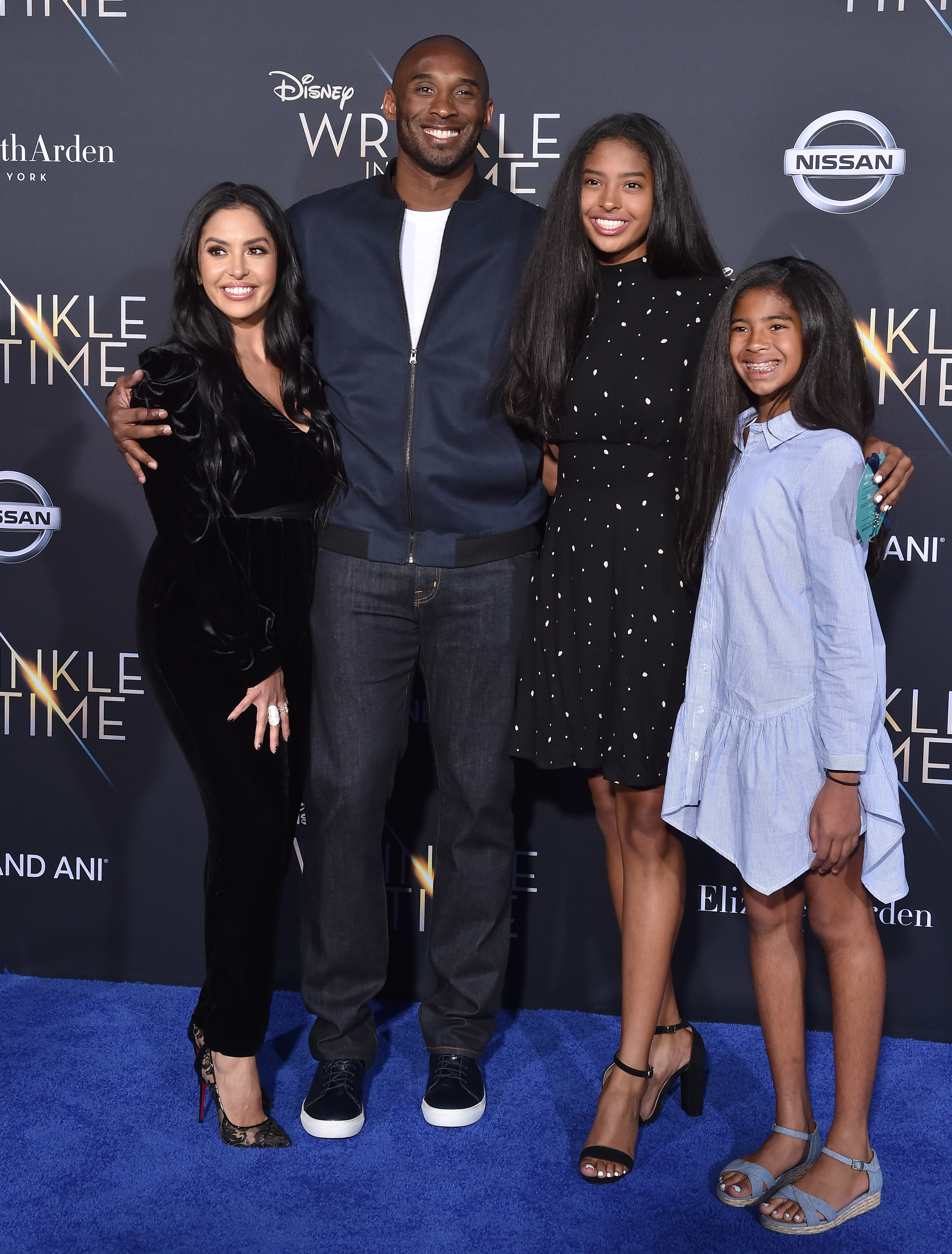 Vanessa Bryant, Kobe Bryant, Natalia Bryant und Gianna Bryant bei der Premiere von "A Wrinkle In Time", 2018 | Quelle: Getty Images