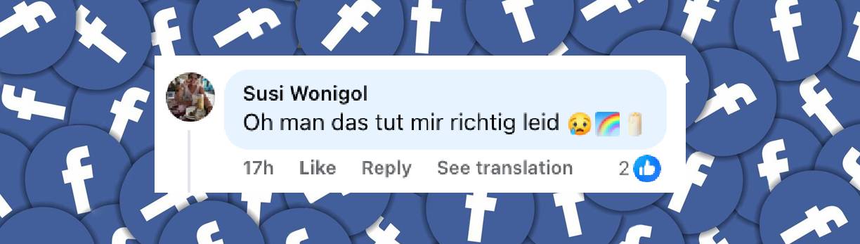 Fans reagieren auf die Nachrichten zu Lukas' Tod. | Quelle: facebook.com/share/p/1bSfYjwKjT/