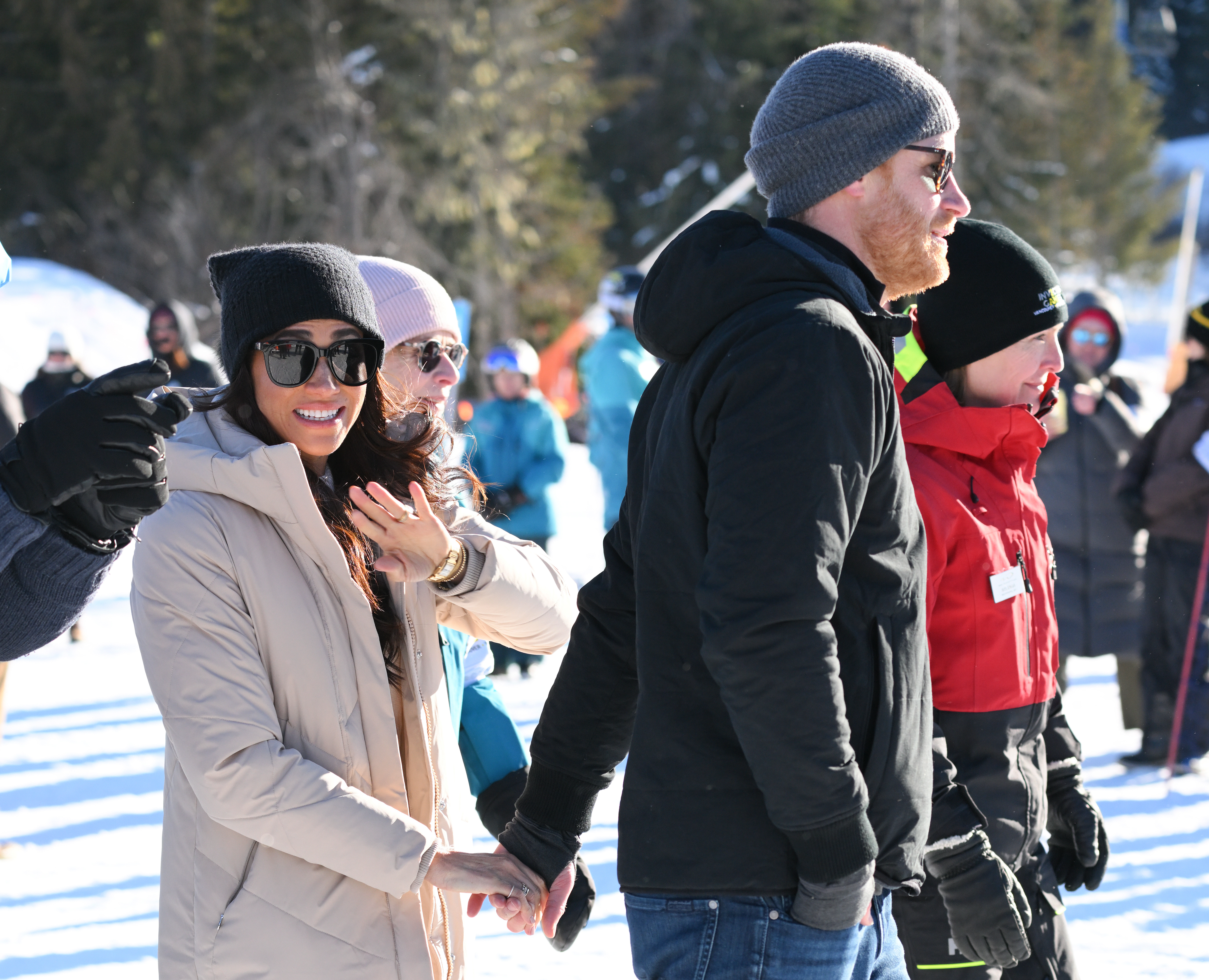 Prinz Harry und Meghan Markle besuchen die Invictus Games One Year To Go Veranstaltung am 14. Februar 2024 in Whistler, Kanada. | Quelle: Getty Images
