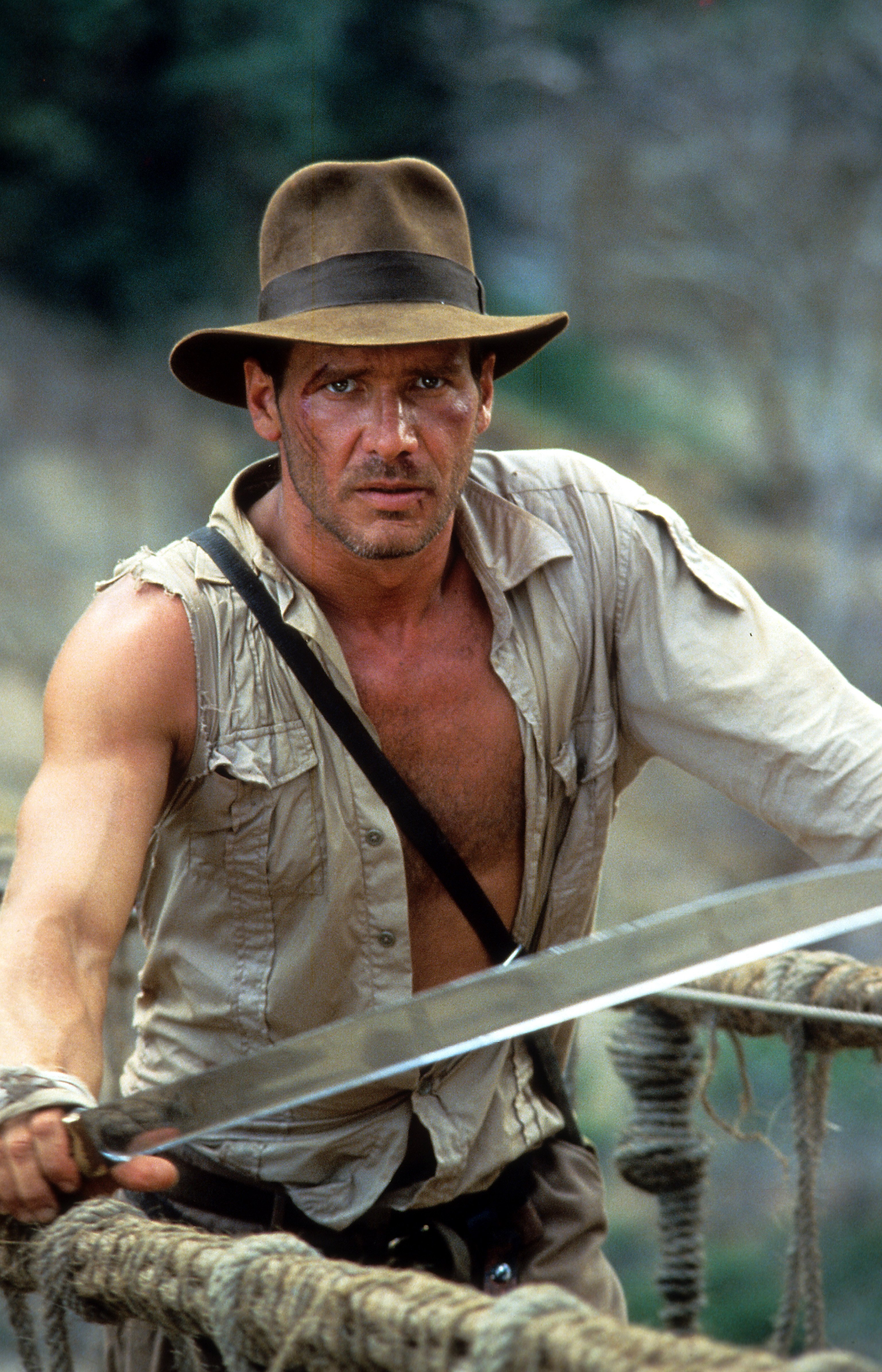 Harrison Ford in "Indiana Jones und der Tempel des Verderbens" im Jahr 1984 | Quelle: Getty Images
