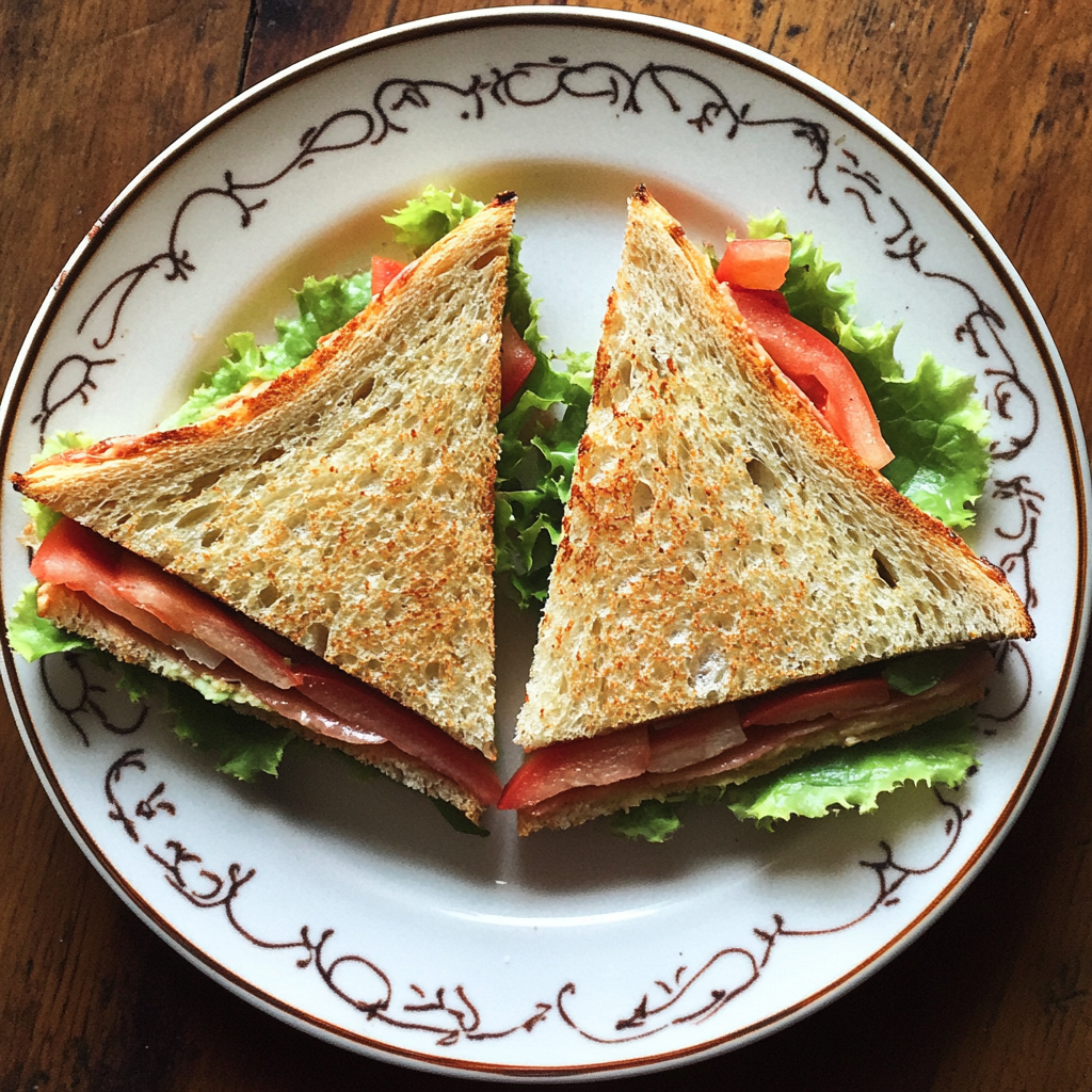 Sandwiches in Dreiecke geschnitten | Quelle: Midjourney