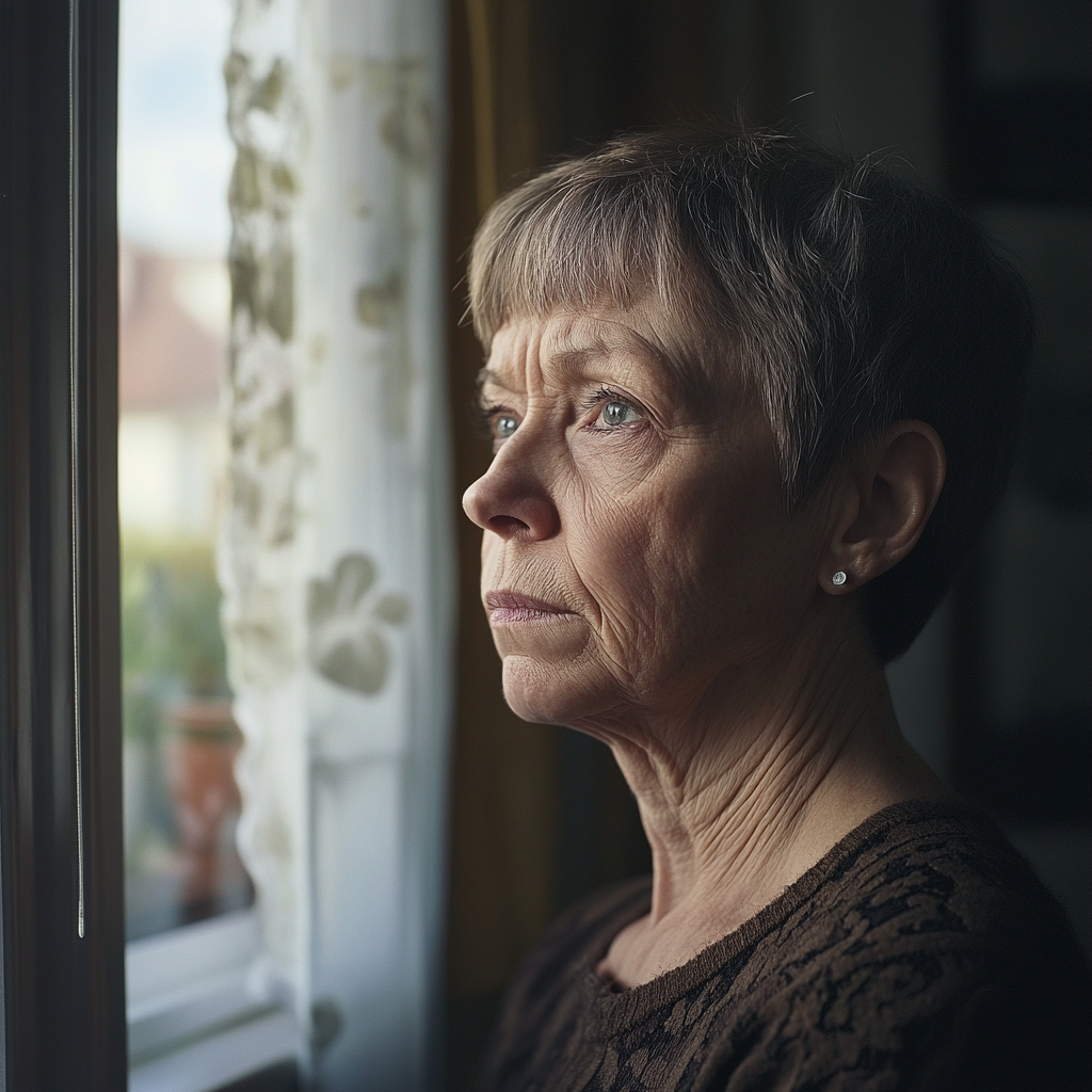Eine Frau, die in ihrem Haus steht | Quelle: Midjourney