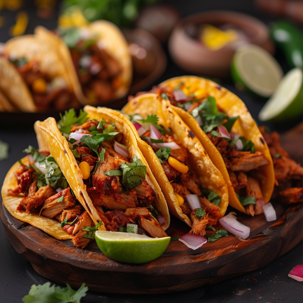 Ein Teller mit Tacos | Quelle: Midjourney