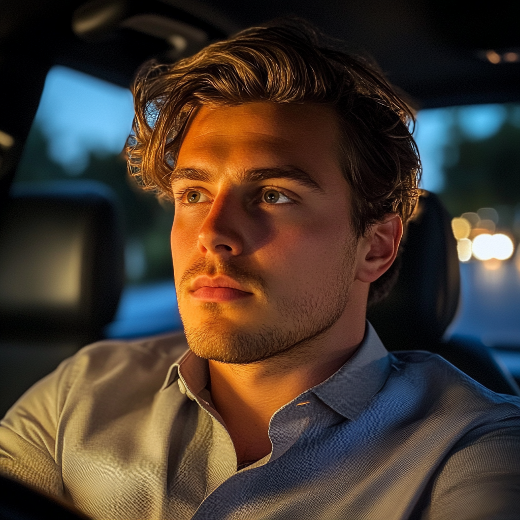 Ein Mann am Steuer eines Autos | Quelle: Midjourney
