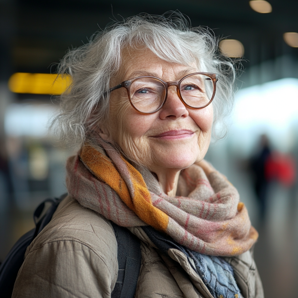 Eine Frau in einem Flughafen | Quelle: Midjourney