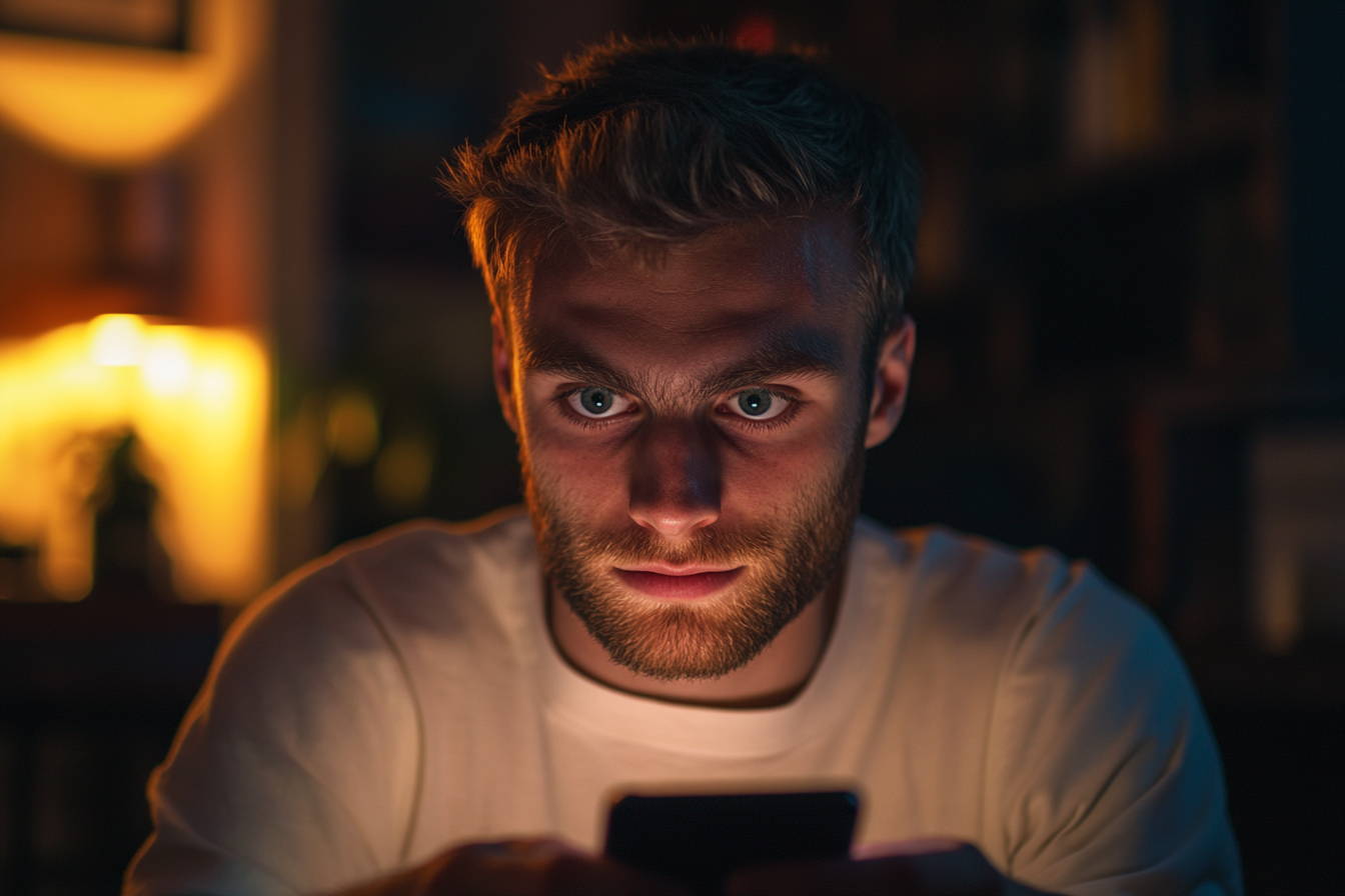 Ein Mann benutzt sein Telefon | Quelle: Midjourney