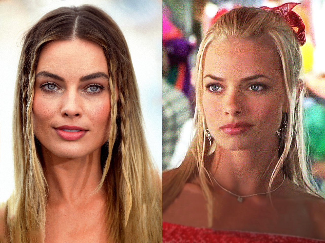 Margot Robbie | Jaime Pressly | Quelle: Getty Images | YouTube/@bingesociety