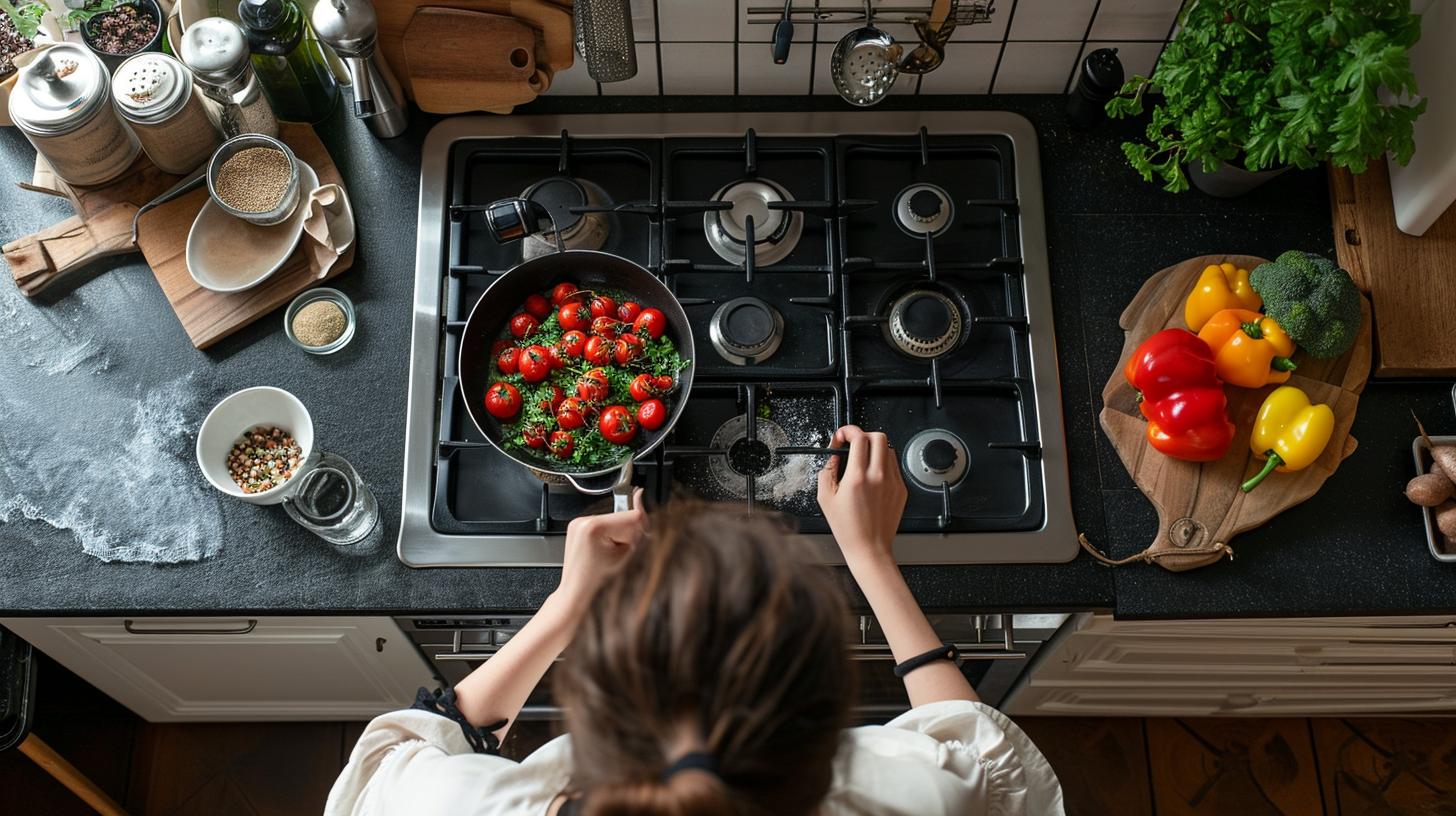 Eine Frau beim Kochen | Quelle: Midjourney