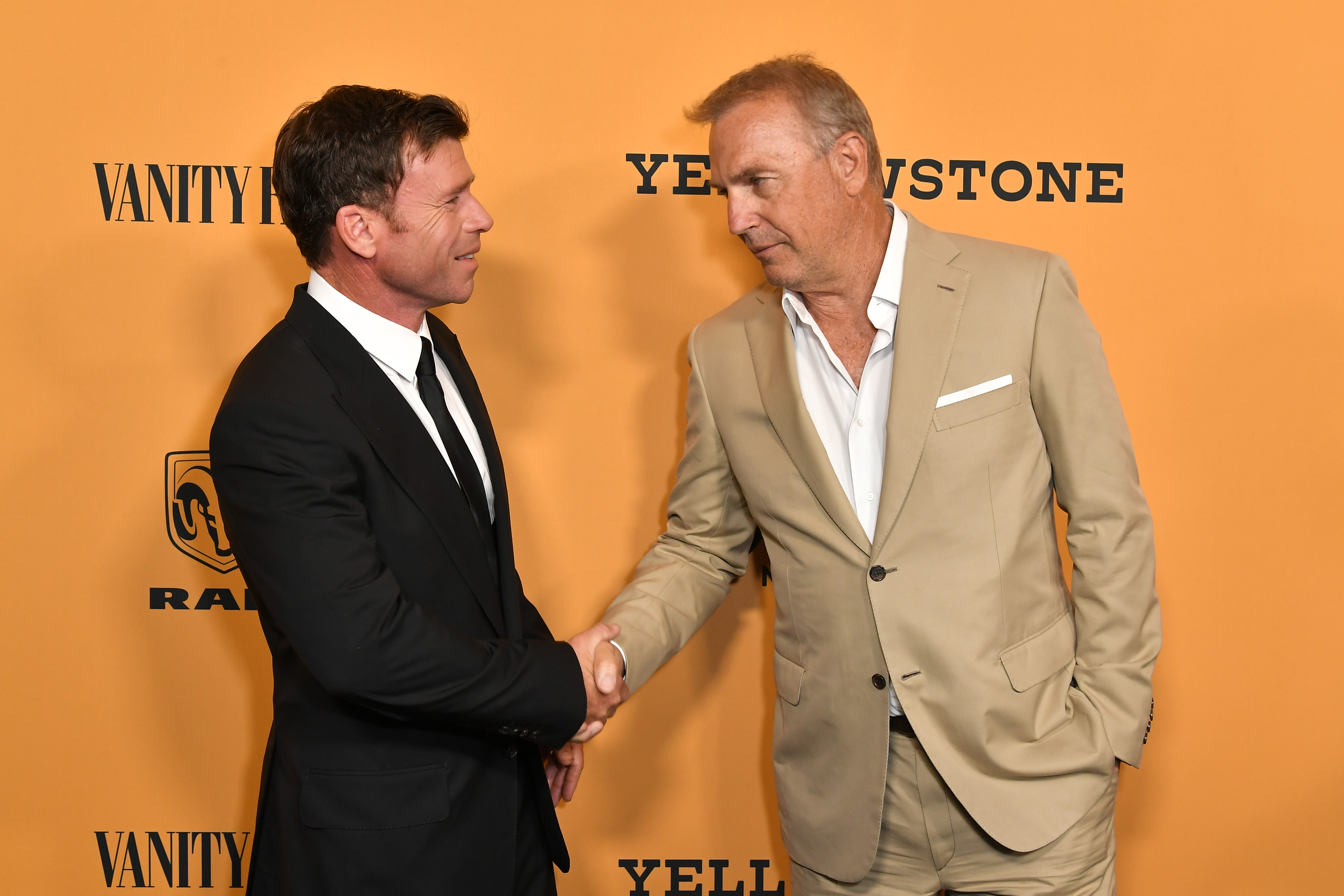 Taylor Sheridan und Kevin Costner. | Quelle: Getty Images