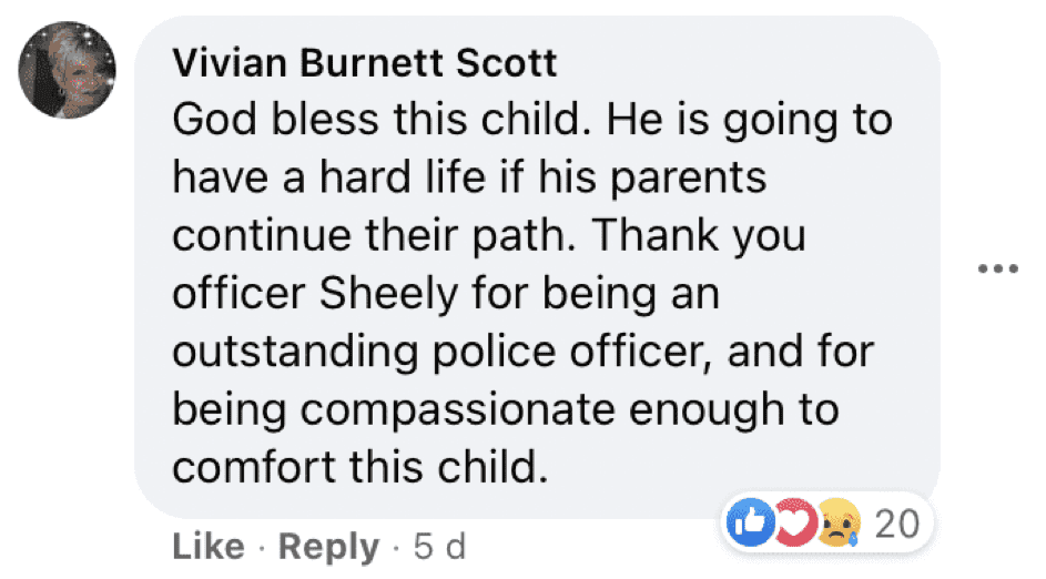 Ein Kommentar zu dem Facebook Post der Fayetteville Polizei. | Quelle: Facebook.com/Fayetteville.Police