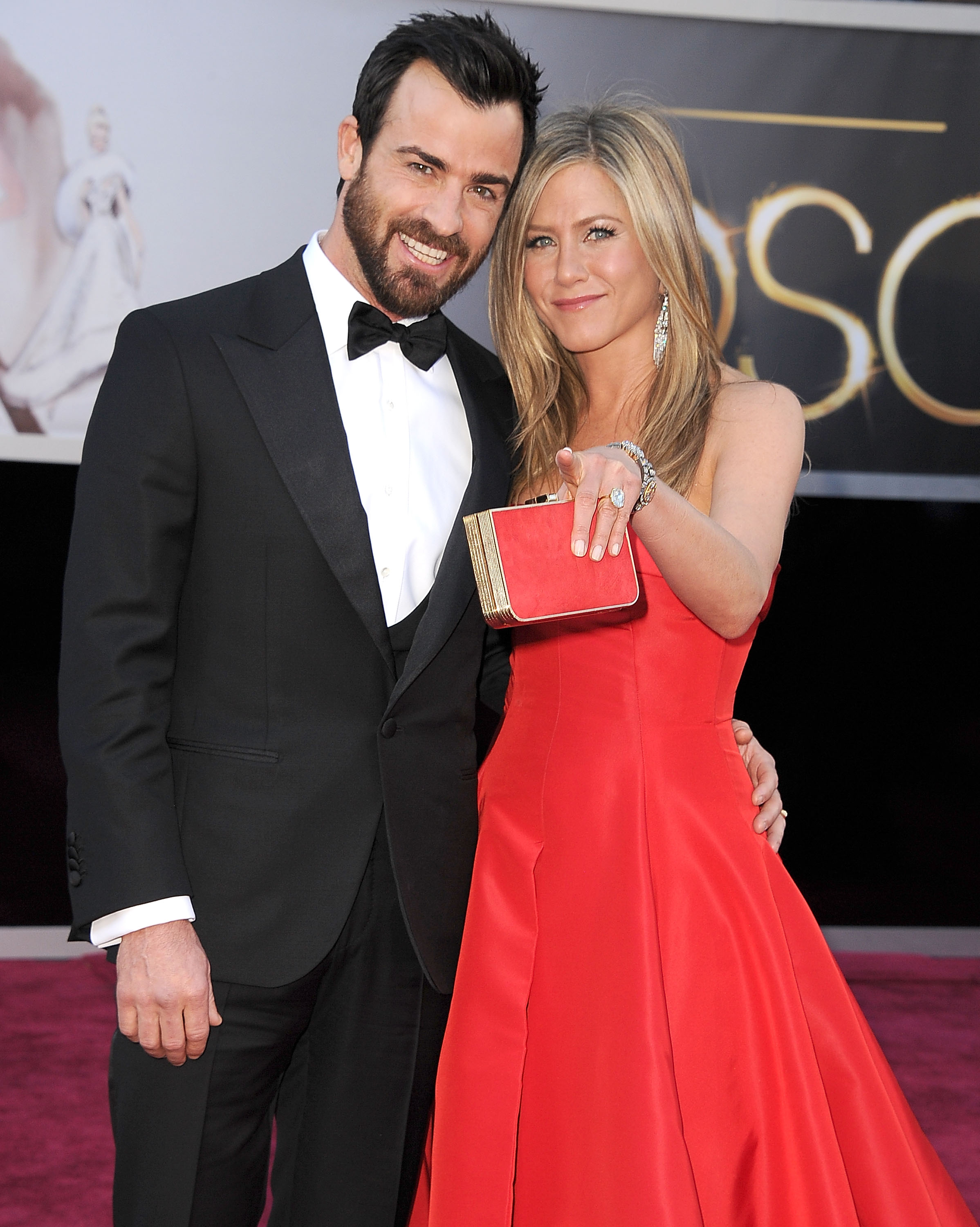 Justin Theroux und Jennifer Aniston bei den 85th Annual Academy Awards im Dolby Theatre am 24. Februar 2013 | Quelle: Getty Images