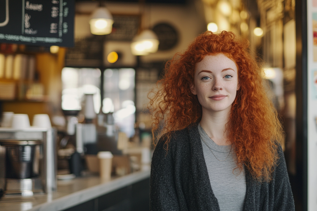 Eine Frau in einem Coffee Shop | Quelle: Midjourney