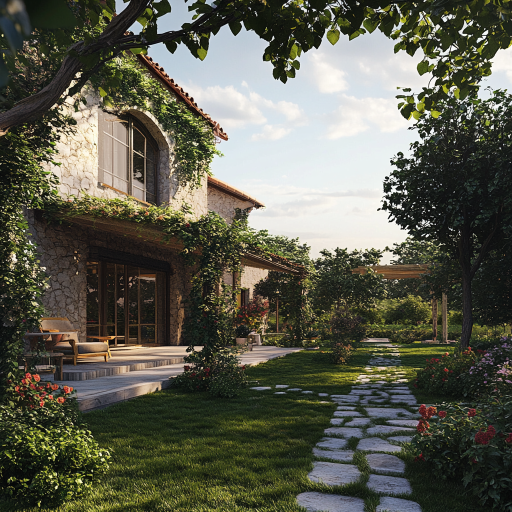 Ein Haus mit Garten | Quelle: Midjourney
