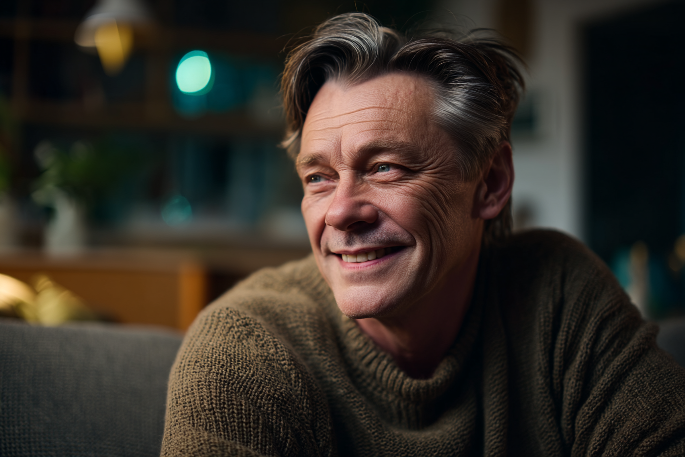 Ein lachender Mann | Quelle: Midjourney
