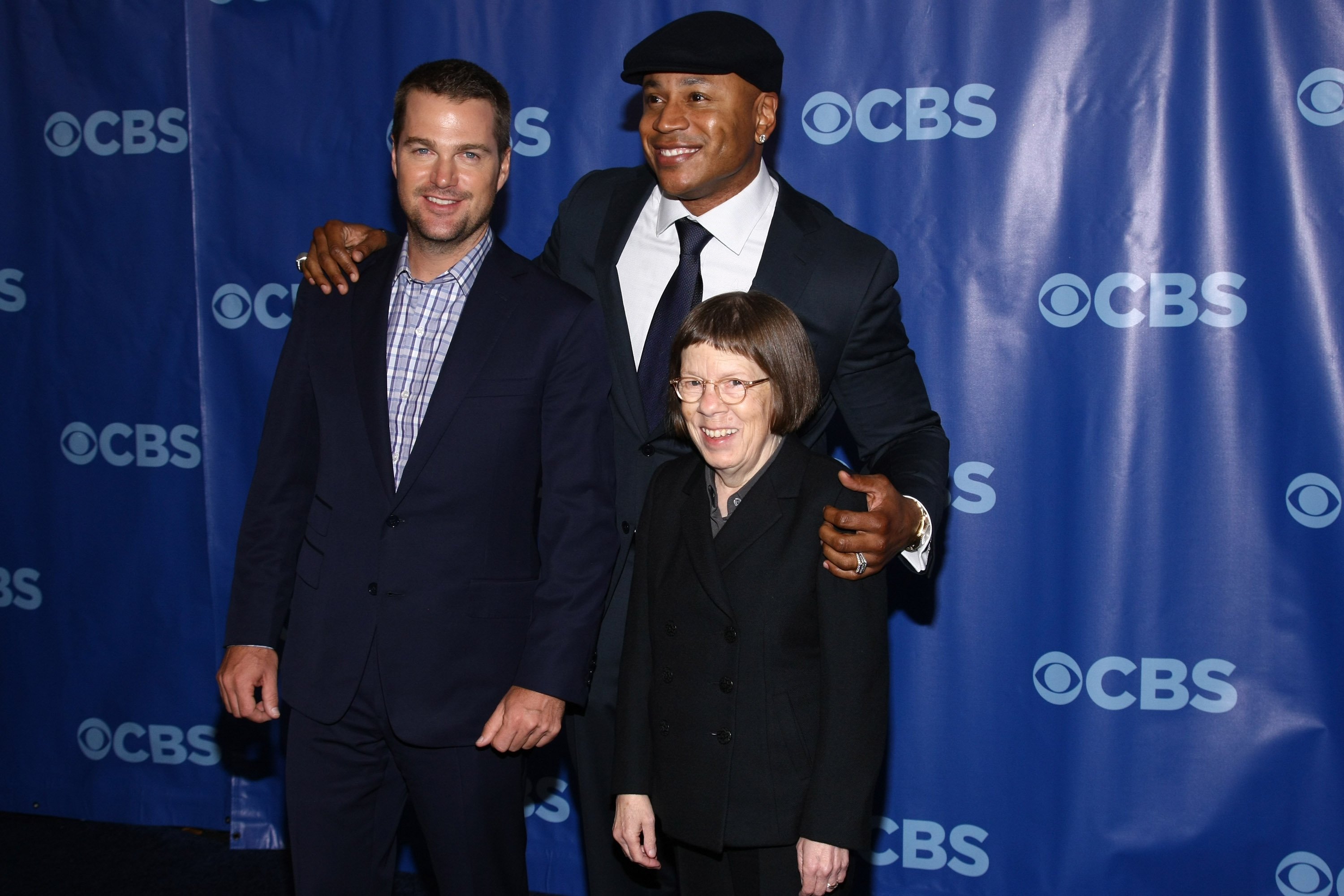 Linda Hunt, Chris O'Donnell, LL Cool J, 2011 CBS Upfront | Quelle: Getty Images