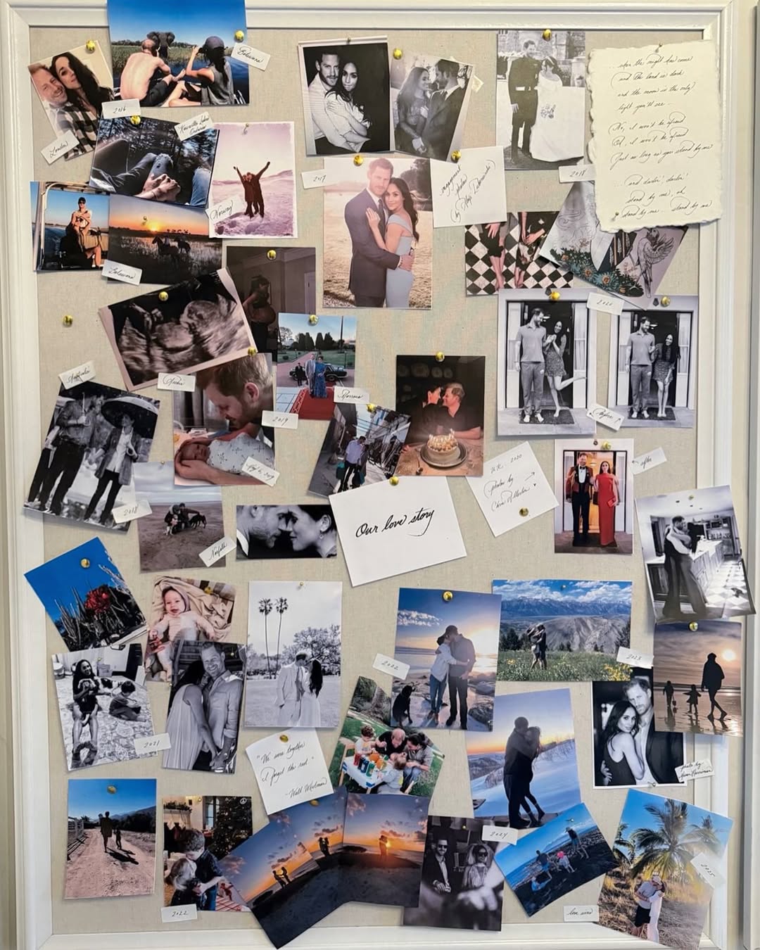 Eine Fotocollage von Meghan Markle, Prinz Harry und ihren Kindern aus einem Beitrag vom 19. Mai 2025. | Quelle: Instagram/meghan