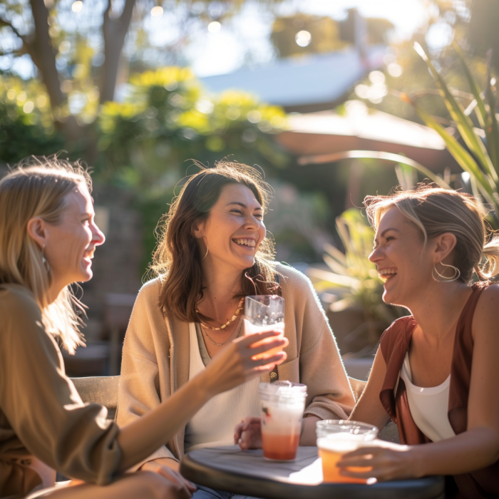 Drei Frauen verbringen Zeit miteinander | Quelle: Midjourney