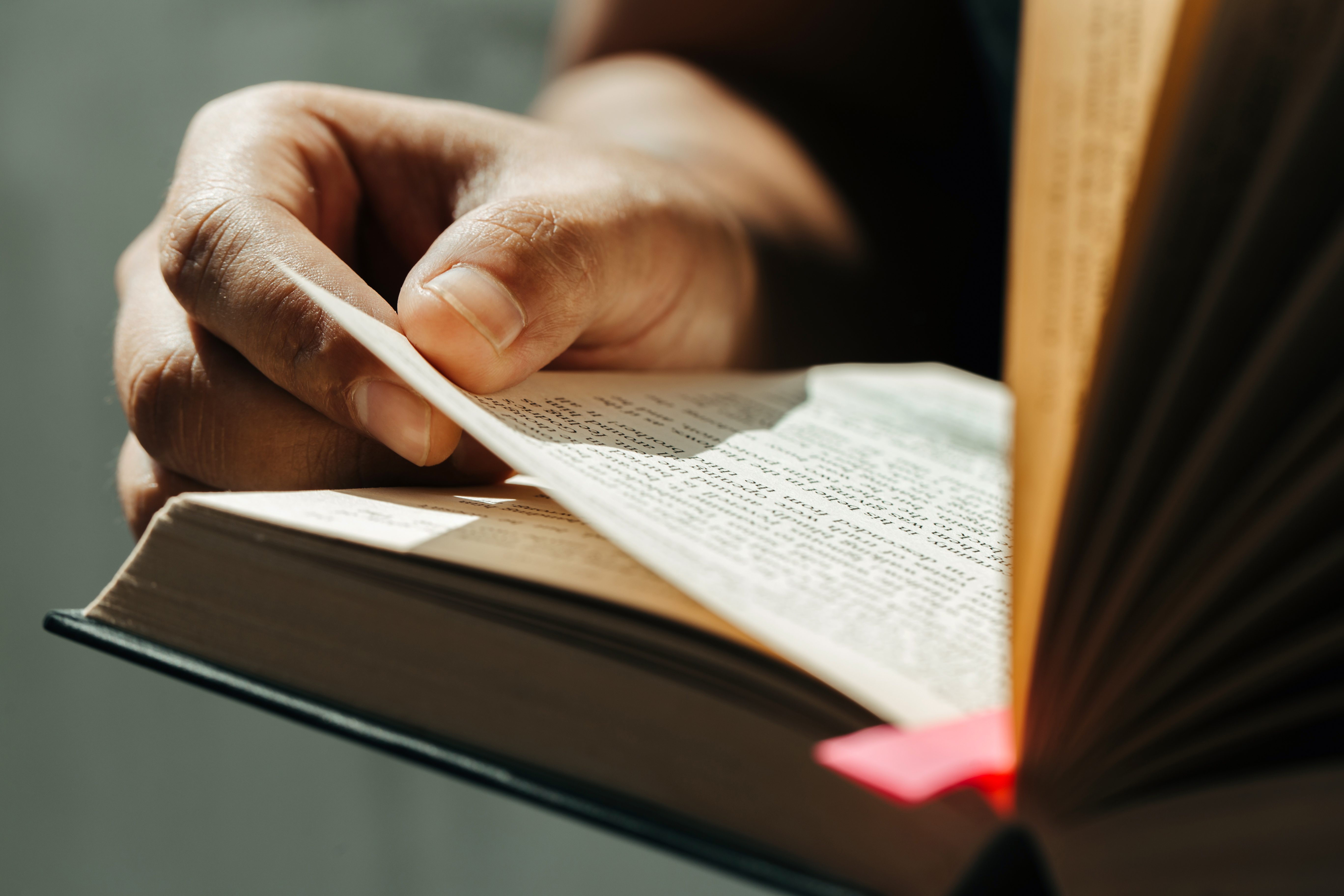 Jemand, der in einer Bibel liest | Quelle: Getty Images